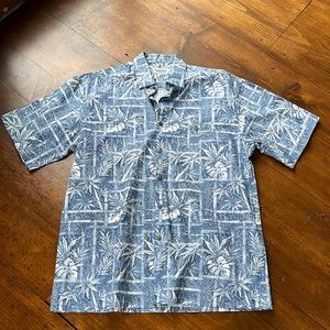 Windham Pointe Blue Tropical Shirt - Sz L